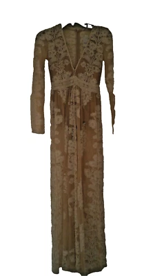 Free People x For Love Lemons Temecula 刺绣蕾丝连衣裙 XS 全新带标签 — 第 1/4 张图片