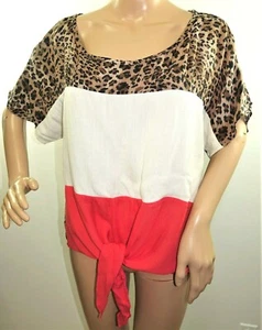 Camisa blusa camisa para mujer Millenium talla M XL bohemio gitano estampado animal - Imagen 1 de 11