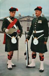 1970 Valentine's Officer and Corporal Black Watch POSTCARD - NOT a real photo!