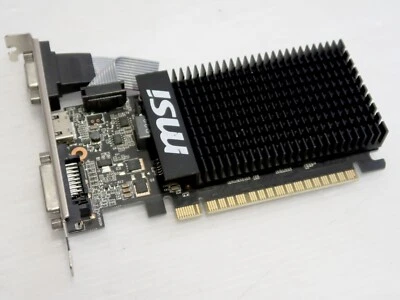 GeForce GT 710, 2GB GDDR3, PCI-E, DVI, HDMI, MSI GT710 2GD3H_LP - WORKING - Image 1 of 4