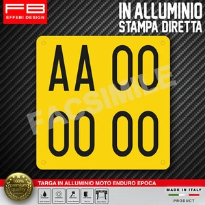 TARGA TARGHINO Moto Enduro Campionato Italiano FMI Coppa Italia ALLUMINIO HARD - Imagen 1 de 2