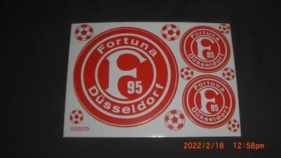 Fortuna Düsseldorf Aufkleber Sticker Set - 3 Logos Bundesliga Fussball