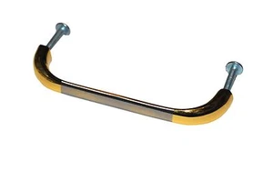 Möbelgriff Metall vermessingt/vernickelt  Lochabstand 96mm - Nr.100 - Bild 1 von 1