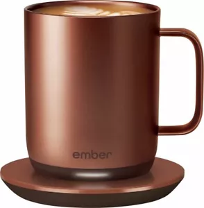 Neu Ember 2 10 Unzen Kupfer Temperaturregelung Smart beheizter Becher 1,5 Stunden Batterie - Bild 1 von 12