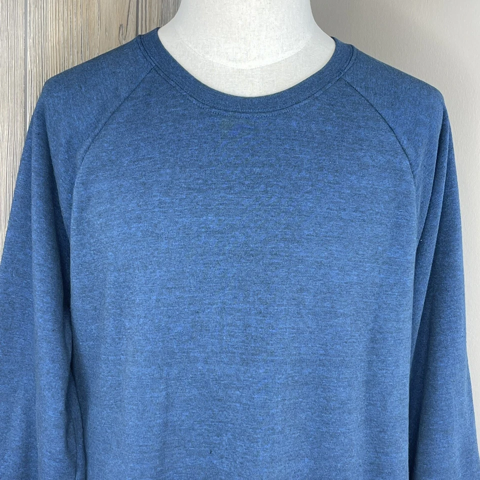Mens XL Blue Fleece Pullover long Sleeves Threads 4 Thought - Image 1 of 4