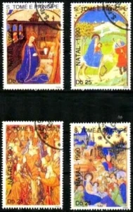 Gemälde Saint Thomas Und Prinz 1990 (20) Yvert Nr. 1006 Ab 1009 Entwertet Used - Bild 1 von 1