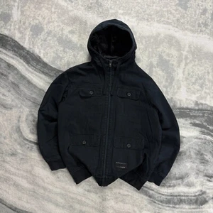 Vintage Oakley Canvas Utility Field Jacket Navy Size Medium Hooded Bomber Jacket - Picture 1 of 8