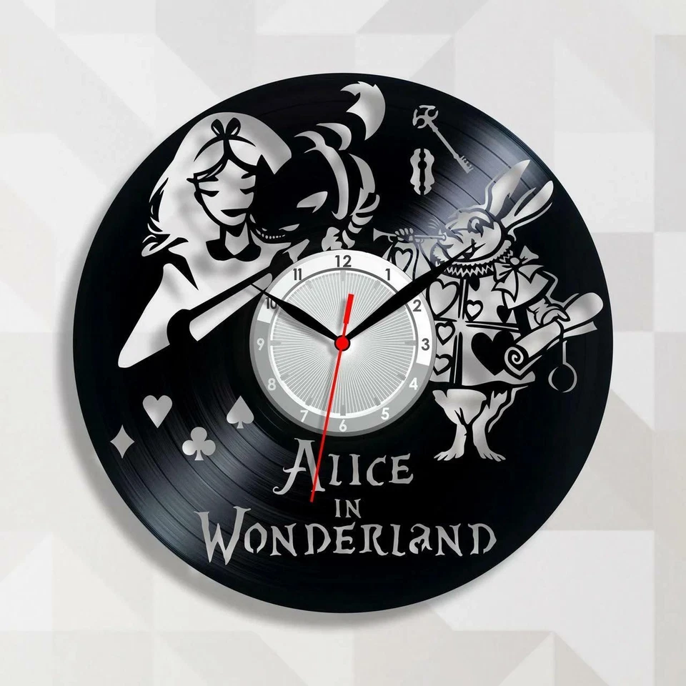 Alice In Wonderland Vinyl Record Wall Clock Gift Home Room Decoration - Image 1 of 1
