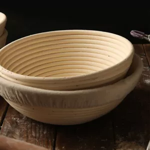 Round Bread Proofing Basket Sourdough Bannetons Proving Baking Mold With Liner - Picture 1 of 25