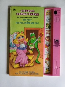 Golden Sound Story Book 1991 Miss Piggy Foo-Foo Where Are You? NO BATTERY-WORKS - Imagen 1 de 3