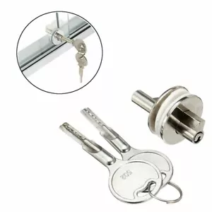 Display Case Sliding,Glass Door Lock With Keys Counter Jewelry Cabinet Hardware - Picture 1 of 24