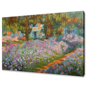 Claude Monet Monets Garten Leinwandbild Reproduktion Wandbild Bild - Bild 1 von 7