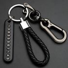 Auto DIY Phone Number Plate Keyring Leather Key Chain Anti-lost Car Keychain