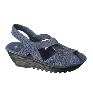 Bernie Mev Woven Wedge Sandalen Comfort Slingback Blau Damen Größe 41 Slipper - Bild 1 von 13