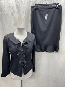 JOHN MEYER SKIRT SUIT /SIZE 14/LINED/NEW/RETAIL$280/SKIRT LENGTH 24”/BLACK - Picture 1 of 2