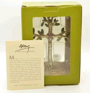 Michael Aram Gold Kreuz mit Blättern Baumschmuck OVP Weihnachten Neu - Bild 1 von 5