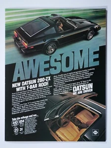 1980 Datsun 280 ZX Vintage Awesome T Bar Original Print Ad 8.5 x 11" - Picture 1 of 7