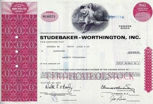 Studebaker - Worthington Inc., Delaware, 1978 (50.000 Shares) !! - Bild 1 von 1