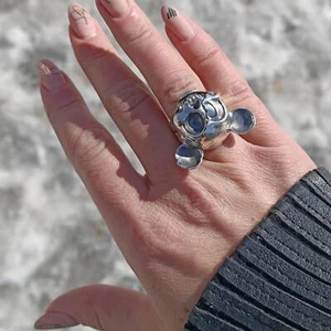 Ring Mickey Mouse Sterling Silber 925 Ring Ring Handarbeit Tier Biker Herren Damen - Bild 1 von 3