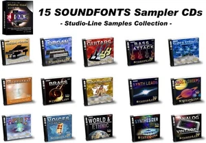 15 CD,s Soundfonts / SF2 Sample CDs +STUDIOLINE+ nicebyte for professional use+ - Bild 1 von 4