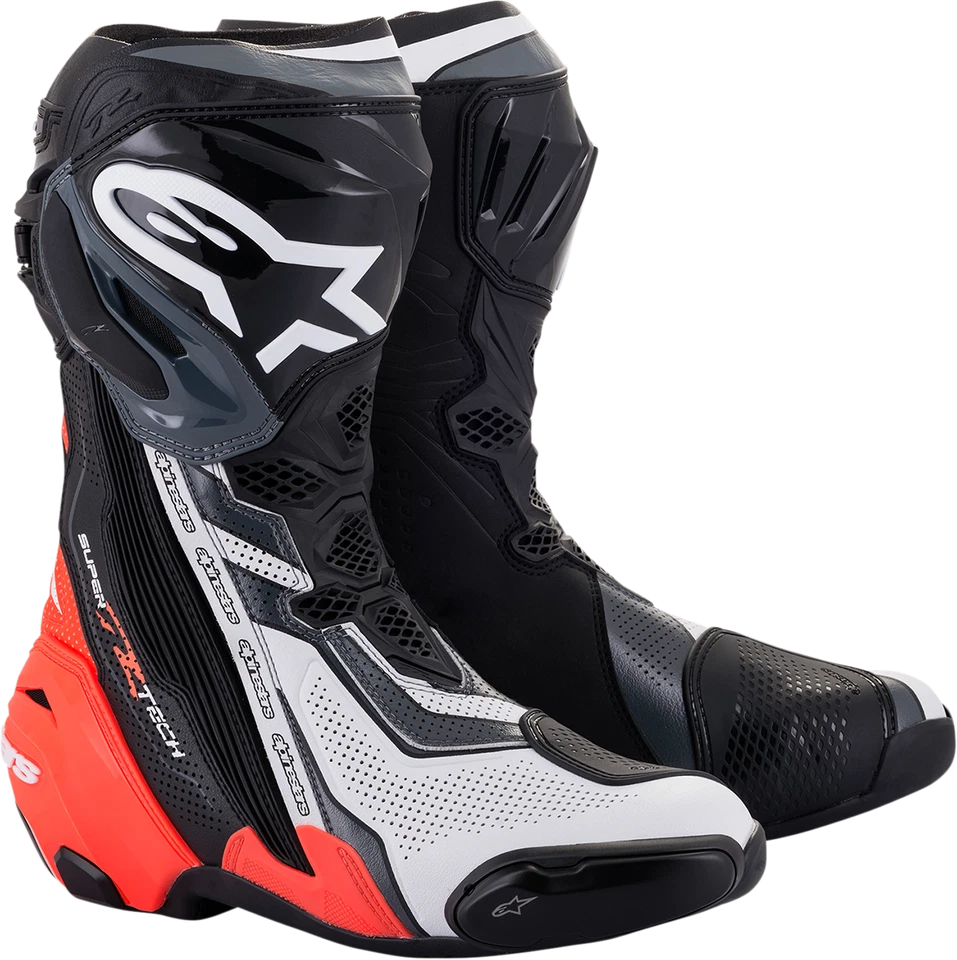 Botas ventiladas Alpinestars Supertech R EE. UU. 9 / UE 43 negras/rojas/blancas/grises Foto 1 de 1