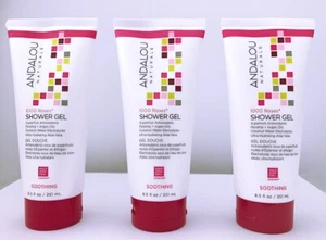 3 x Andalou Naturals 1000 Roses Soothing Shower Gel 251ml - Picture 1 of 2