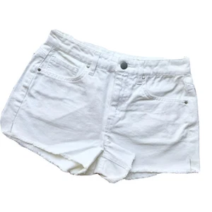 Lulus Sonya mittelhohe Shorts 25 Taille 26 weiß Denim Festival Y2K Freizeit neu mit Etikett - Bild 1 von 4