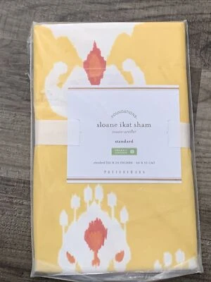 Almohada estándar Pottery Barn Sloane Ikat Medallion algodón orgánico farsa 1 Foto 1 de 4