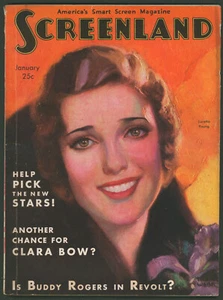 Screenland Magazine January 1931 Loretta Young ~John Wayne ~Clara Bow~ Stanwyck - Picture 1 of 10