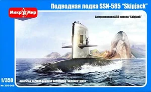MikroMir Modelle 1/350 U.S.S. SKIPJACK (SSN-585) AMERIKANISCHES NUKLEAR-U-BOOT - Bild 1 von 3