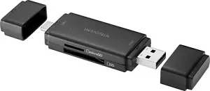 Insignia USB-C usb to SD microSD Memory Card Reader PC MAC Tablets ios Android - Picture 1 of 7