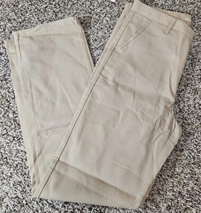 Old Navy Girls 14 Brown Khakis School Uniform Pants Stretch Pants Straight - Picture 1 of 5