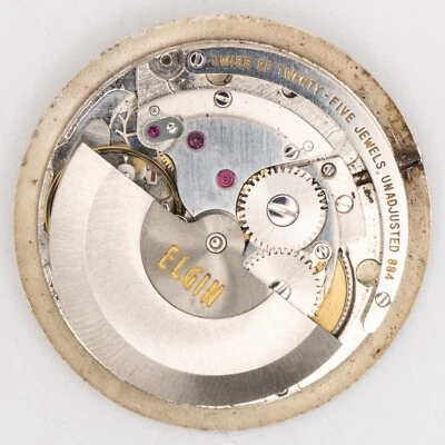 Vintage Lord Elgin Caliber 884 25-Jewel Wristwatch Movement, Runs & Keeps Time - Image 1 of 4