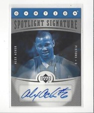 2006-07 UD Ovation Spotlight Signature Alex Acker AUTOGRAPH Pistons