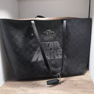 Borsa a tracolla Coach F88019 Signature Town Tote Bag - Nero fumo/nero - Foto 1 di 16