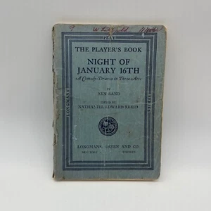 Ayn Rand Noche del 16 de enero Obra Comedia Drama Libro De Colección 1936 Guión - Imagen 1 de 5