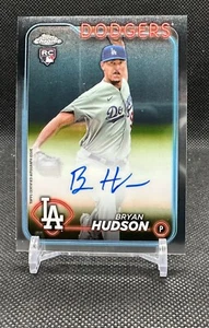 2024 Topps Chrome #RA-BHU Bryan Hudson Rookie RC Auto Los Angeles Dodgers - Bild 1 von 2