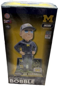 Jim Harbaugh Foco Bigheads Bobblehead Michigan Wolverines /244 Neu im Karton - Bild 1 von 4