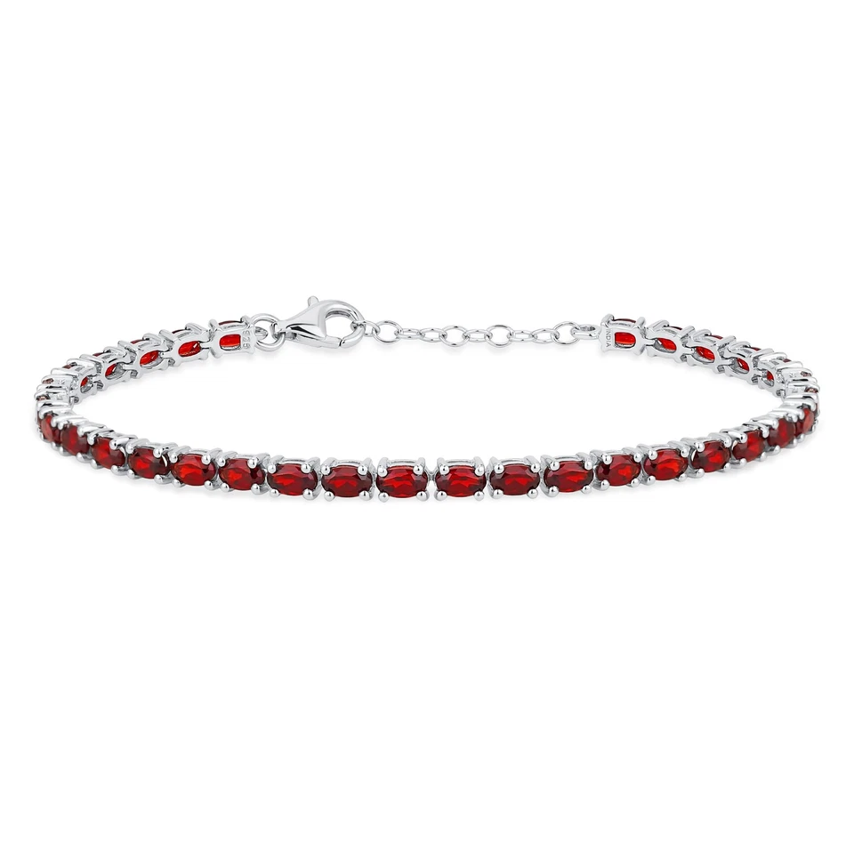 Natural Purple Amethyst Tennis Bracelet in Sterling Silver February Birthstone - Image 1 of 4