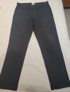 H & M Mens Smart / Casual Slim Fit Black Chino Trousers 32 x 32l - Picture 1 of 7