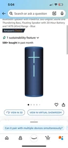Portable Waterproof Bluetooth Speaker with Powerful 360-Degree Sound - Picture 1 of 7