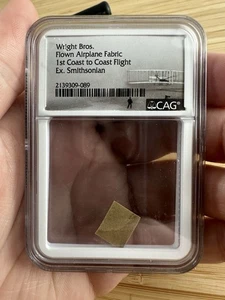 Wright Bros. Tela de avión volado ¡primer vuelo de costa a costa! Ex Smithsonian CAG - Imagen 1 de 2