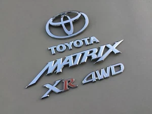 2003-2008 Toyota Matrix XR 4WD Trunk Emblem Tailgate Logo Badge OEM - Picture 1 of 7