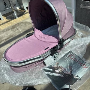 iCandy Peach 1/2/3/4 cot Blossom Twin Baby Carrycot- marshmallow pink New - Picture 1 of 2