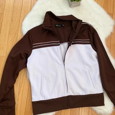 Chaqueta Tek Gear Mujer Marrón y Blanco Mediana Foto 1 de 3