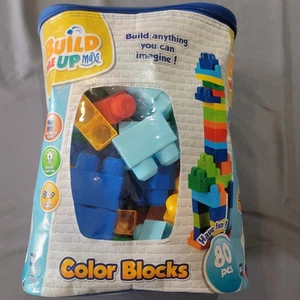 Build Me Up Maxi Set Blocchi Costruzioni 80 Pezzi Colori Primari Giocattoli Bambini Nuovo - Foto 1 di 6