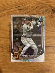 JACKSON MERRILL 2025 Bowman Chrome Baseball MLB Mojo Refractor #38 Padres - Picture 1 of 2
