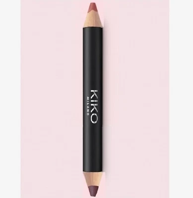 Kiko Milano Lip Liner DUO Make up Pencil (Dark & Light Mauve) 2 in 1!