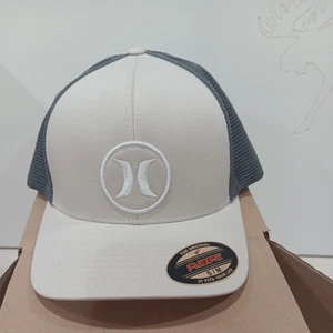 Hurley Herrenmütze Oceanside bestickt Stretch Flex Trucker S/M Einzelhandel $30 - Bild 1 von 8