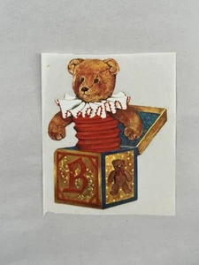 Vintage Gordon Fraser 80er Jahre Teddybär Jack In The Box Sticker - Bild 1 von 6